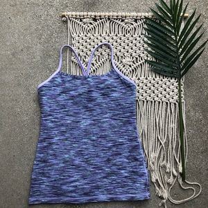 Lululemon Power Y Tank Top Lilac Space Dye